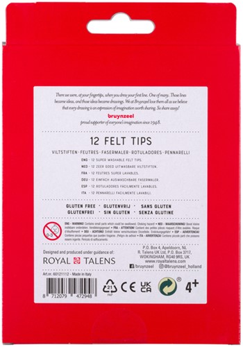 Viltstift Bruynzeel Kids set à 12 kleuren-3