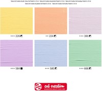 Acrylverf Talens Art Creation Pastel 12ml set à 6 kleuren-2