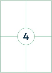 Etiket Qbasic A4 1.000 vel 105x148mm 4000 labels