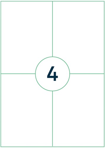 Etiket Qbasic A4 1.000 vel 105x148mm 4000 labels