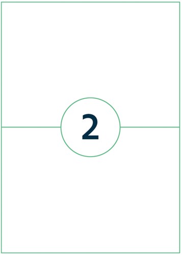 Etiket Qbasic A4 1.000 vel 210x148mm 2000 labels