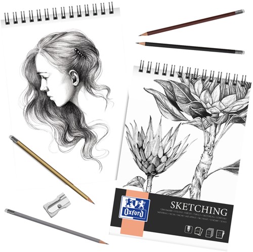 Tekenblok Oxford Sketching A4 50 vel 120 gram spiraal-2
