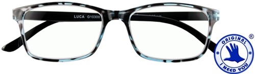 Leesbril I Need You +3.00 dpt Luca blauw