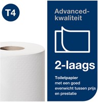 Toiletpapier Tork T4 Advanced 2-laags 400 vel wit 472168-3