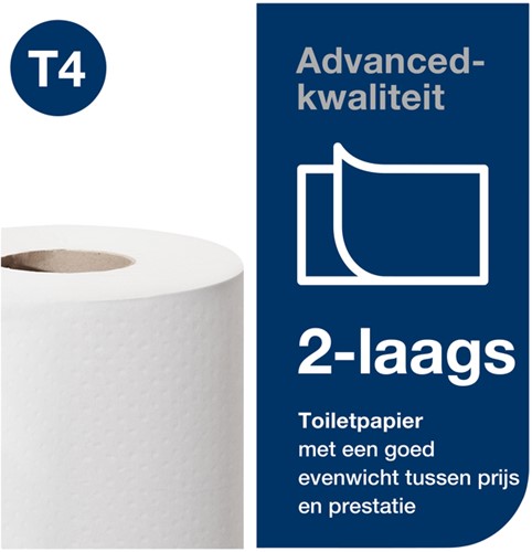 Toiletpapier Tork T4 Advanced 2-laags 400 vel wit 472168-3