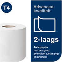 Toiletpapier Tork T4 Advanced 2-laags 200 vel wit 472161-3