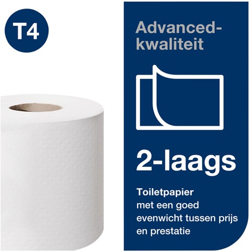 Toiletpapier Tork T4 Advanced 2-laags 200 vel wit 472161-3