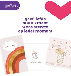 Wenskaart Hallmark Business Box geboorte dochter navulset à 6 stuks
