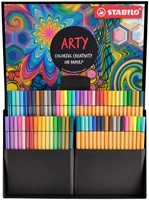 Fineliner STABILO point 88 & Pen 68  Arty creative assorti luxe box à 68 stuks-2
