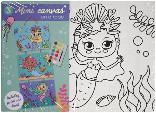 Canvasset om in te kleuren assorti