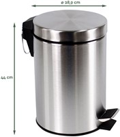 Pedaalemmer BRASQ 20 liter rvs-3