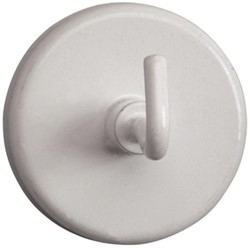 Magneet met haak MAUL 36mm trekkracht 6kg wit 5 stuks