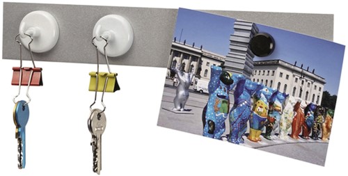 Magneet met haak MAUL 36mm trekkracht 6kg wit 5 stuks-3