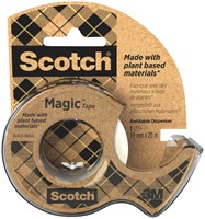 Plakband Scotch Magic 919 19mmx20m transparant + gerecyclede afroller