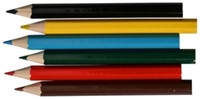 Kleurpotloden kort set a 6 kleuren