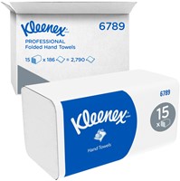 Handdoek Kleenex i-vouw 2-laags 215x212mm 15x186 vel wit 6789