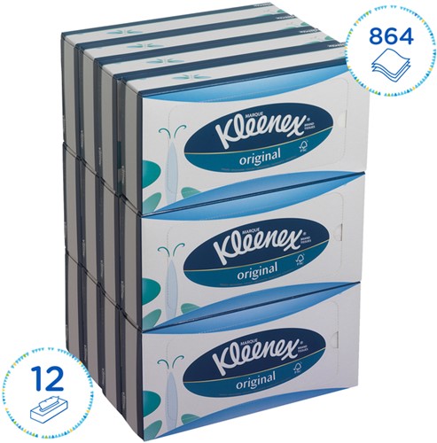 Facial tissues Kleenex 3-laags 72 vel wit 8824-2
