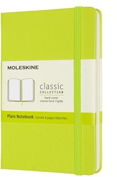 Notitieboek Moleskine pocket 90x140mm blanco hard cover lemon green
