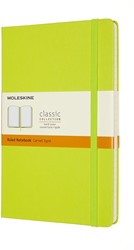 Notitieboek Moleskine large 130x210mm lijn hard cover lemon green