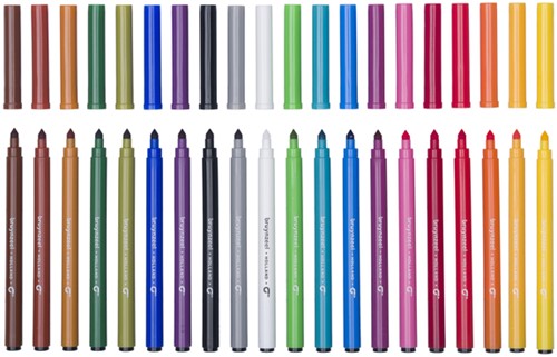 Viltstift Bruynzeel Kids Super Point set à 20 kleuren-2