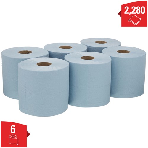 Poetspapier WypAll L20 2-laags 336 vel blauw 7302-2