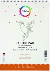 Schetsblok Qrea A3 24 vel 120gr spiraal