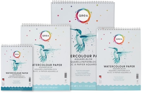 Aquarelblok Qrea A4 20 vel 200gr spiraal-2