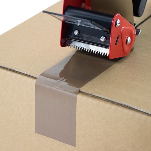 Verpakkingstape dispenser Rapesco Germ-Savvy 960 antibacterieel met bruine tape zwart-2