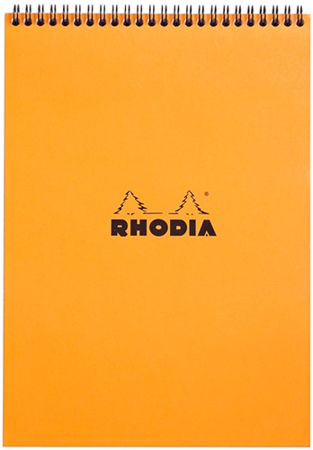Spiraalblok Rhodia A4 lijn 160 pagina's 80gr oranje