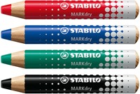 Whiteboardpotlood STABILO MARKdry 648/4 |+ slijper-microvezel ass 4st-2