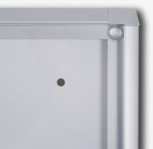 Vitrinebord Quantore voor binnen 4x A4 zilver-2