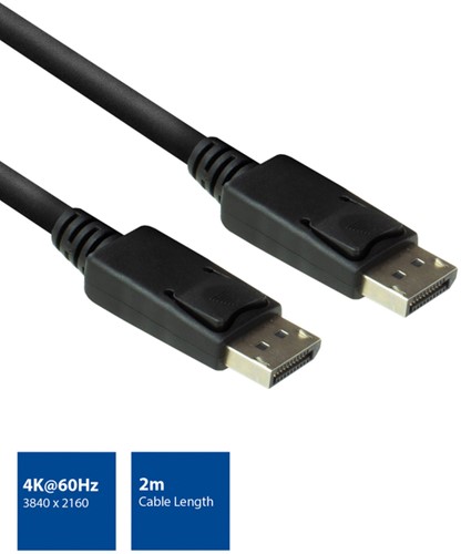 Kabel ACT DisplayPort 2 meter zwart-3