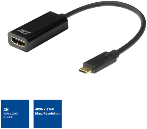 Adapter ACT USB-C naar HDMI 4K 30Hz 0.15 meter-3
