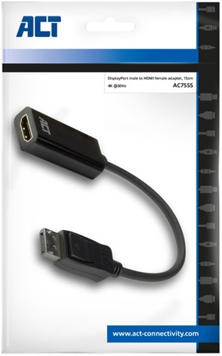 Adapter ACT DisplayPort naar HDMI 4K 0.15 meter-2