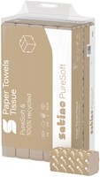 Handdoek Satino PT2 PureSoft z-vouw 2-laags 206x240mm 25x150 vel naturel 277530
