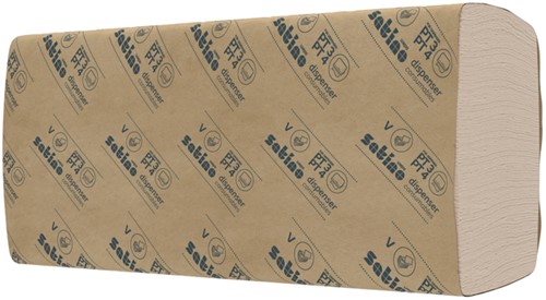 Handdoek Satino PT3 PureSoft v-vouw 2-laags 240x230mm 20x200 vel naturel 277540-2