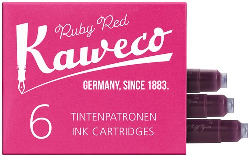 Inktpatroon Kaweco rood doosje à 6 stuks