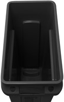 Afvalbak Rubbermaid Slim Jim Vented met luchtsleuven 87 liter zwart-2