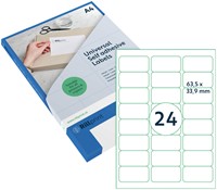 Etiket Rillprint 63.5x33.9mm mat transparant 600 etiketten