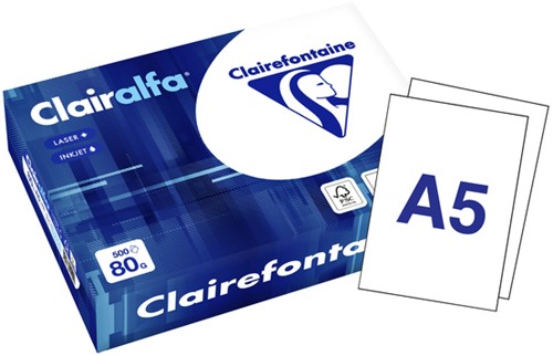 Kopieerpapier Clairefontaine Clairalfa A5 80gr wit 500 vel-2