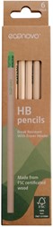 Potlood Econovo HB met gumtop blister à 6 stuks