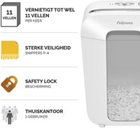 Papiervernietiger Fellowes Powershred LX70 snippers 4x40mm wit-3