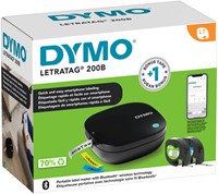 Labelprinter Dymo LetraTag 200B draagbaar bluetooth 12mm zwart promopack-3