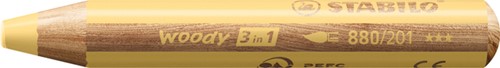 Kleurpotloden STABILO 880 woody 3 in 1 multitalent pastel geel