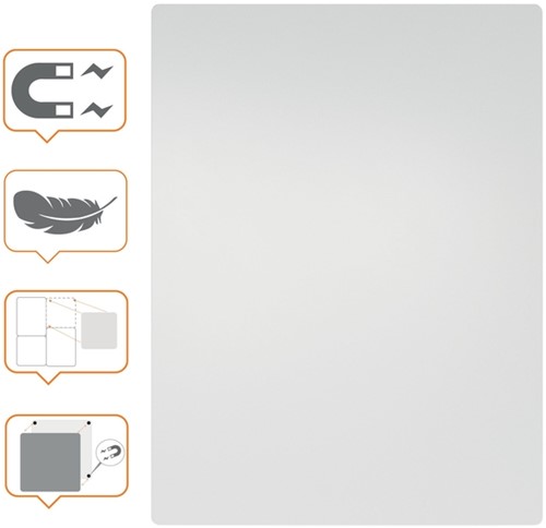 Whiteboard Nobo frameloos modulair magnetisch 60x45cm-2