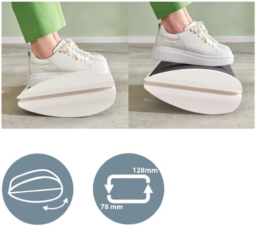 Voetensteun Leitz Ergo verstelbaar lichtgrijs-3