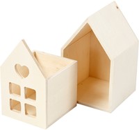 Huis met lade Creativ Company 10.8x6.8 cm hout-2