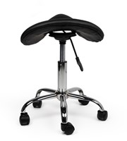 Zadelkruk Office laag harde wielen zw-2