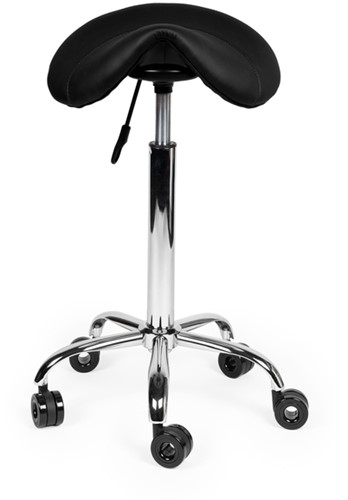 Zadelkruk Office hoog harde wielen zw-2