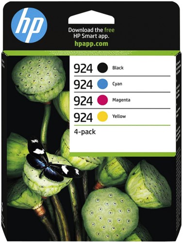 Inktcartridge HP 6C3Z1NE 924 zwart + 3 kleuren